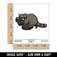 Sneaky Raccoon Hugging Bag of Trash Waterproof Vinyl Phone Tablet Laptop Water Bottle Car Window Bumper Decal Sticker Set - 5 Pack