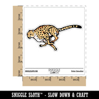 Speedy Cheetah Running Fast Cat Waterproof Vinyl Phone Tablet Laptop Water Bottle Car Window Bumper Decal Sticker Set - 5 Pack