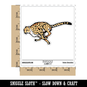 Speedy Cheetah Running Fast Cat Waterproof Vinyl Phone Tablet Laptop Water Bottle Car Window Bumper Decal Sticker Set - 5 Pack