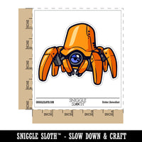 Spider Crab Robot Drone Sci Fi Waterproof Vinyl Phone Tablet Laptop Water Bottle Car Window Bumper Decal Sticker Set - 5 Pack