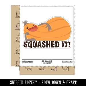 Squashed It Gourd Food Grocery Compliment Waterproof Vinyl Phone Tablet Laptop Water Bottle Car Window Bumper Decal Sticker Set - 5 Pack