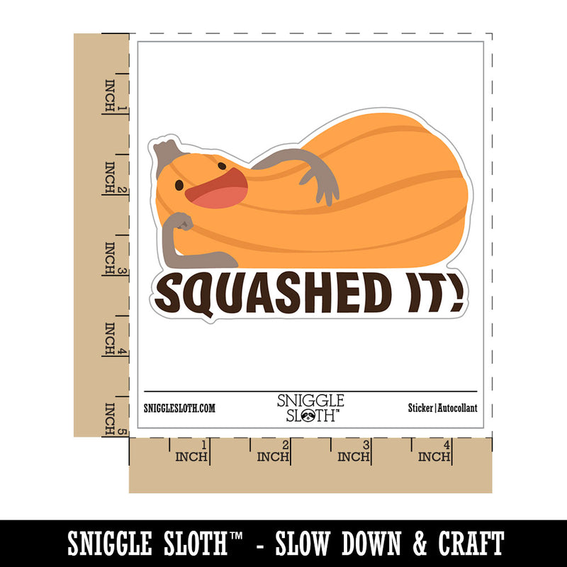 Squashed It Gourd Food Grocery Compliment Waterproof Vinyl Phone Tablet Laptop Water Bottle Car Window Bumper Decal Sticker Set - 5 Pack
