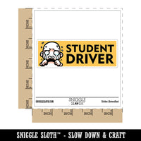 Student Driver Crying Funny Face Waterproof Vinyl Phone Tablet Laptop Water Bottle Car Window Bumper Decal Sticker Set - 5 Pack