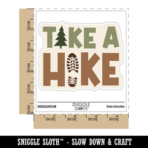 Take a Hike Tree Footprint Waterproof Vinyl Phone Tablet Laptop Water Bottle Car Window Bumper Decal Sticker Set - 5 Pack