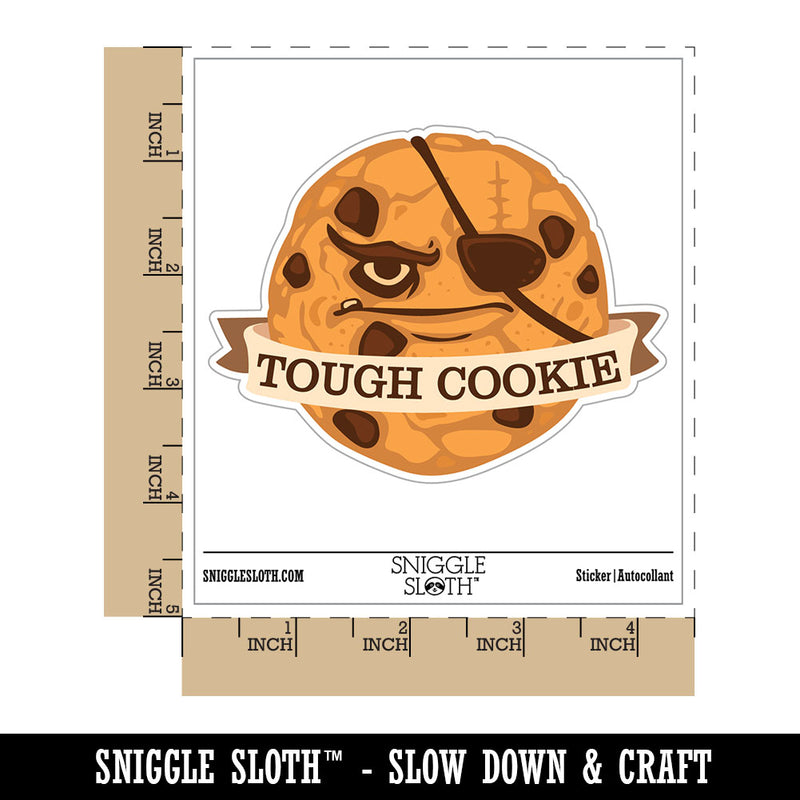 Tough Cookie Many Chocolate Chip Cookie Waterproof Vinyl Phone Tablet Laptop Water Bottle Car Window Bumper Decal Sticker Set - 5 Pack