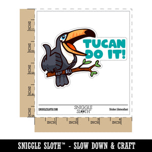 Tucan Do It Encouraging Bird Waterproof Vinyl Phone Tablet Laptop Water Bottle Car Window Bumper Decal Sticker Set - 5 Pack
