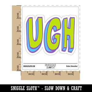 Ugh Disgust Waterproof Vinyl Phone Tablet Laptop Water Bottle Car Window Bumper Decal Sticker Set - 5 Pack