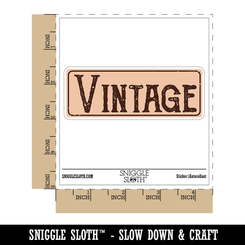 Vintage Old Fashioned Label Waterproof Vinyl Phone Tablet Laptop Water Bottle Car Window Bumper Decal Sticker Set - 5 Pack