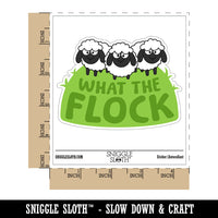 What the Flock Sheep Waterproof Vinyl Phone Tablet Laptop Water Bottle Car Window Bumper Decal Sticker Set - 5 Pack