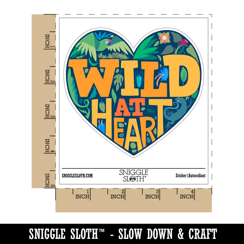 Wild At Heart Tropical Hiking Camper Nature Waterproof Vinyl Phone Tablet Laptop Water Bottle Car Window Bumper Decal Sticker Set - 5 Pack