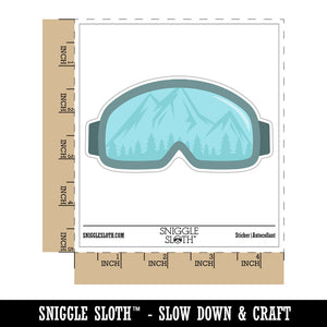 Winter Ski Goggles Waterproof Vinyl Phone Tablet Laptop Water Bottle Car Window Bumper Decal Sticker Set - 5 Pack