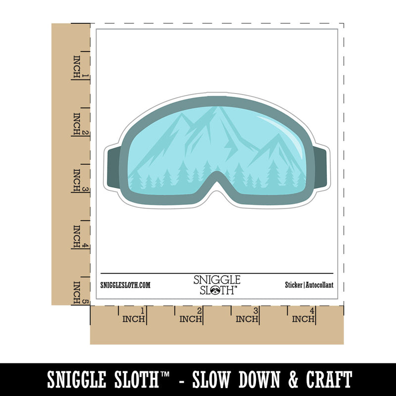 Winter Ski Goggles Waterproof Vinyl Phone Tablet Laptop Water Bottle Car Window Bumper Decal Sticker Set - 5 Pack