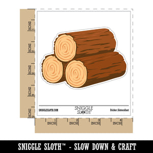 Wood Logs Lumber Pile Trees Waterproof Vinyl Phone Tablet Laptop Water Bottle Car Window Bumper Decal Sticker Set - 5 Pack
