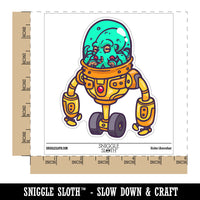 Water Bottle Sticker Set Alien Space Suit Robot Mech Science Fiction Cute Waterproof Vinyl Stickers Pack Decal, Skateboard, Laptop, Car, Window, Bumper - 5 Pack