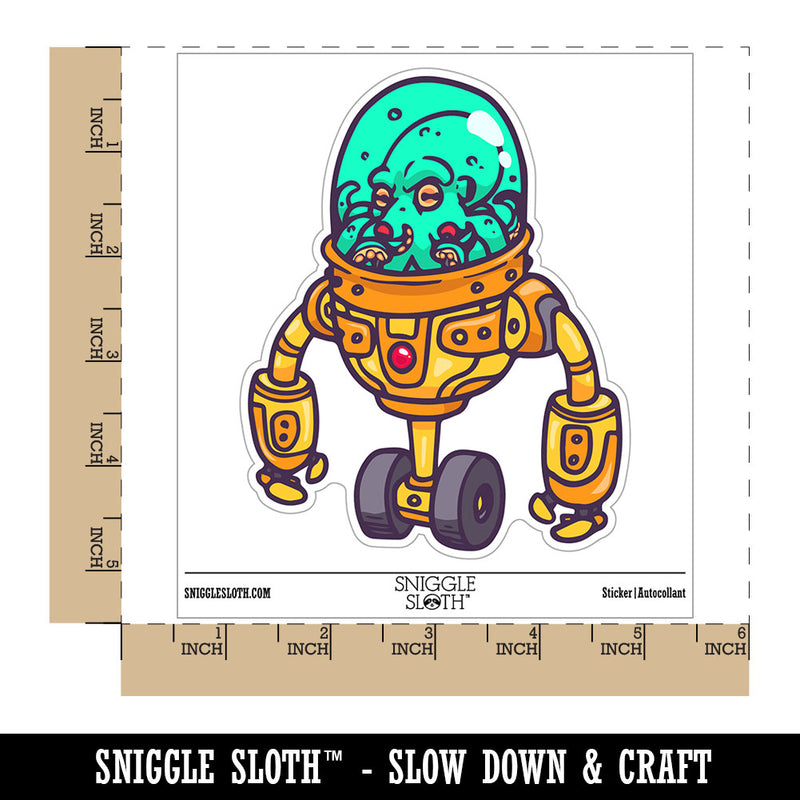 Water Bottle Sticker Set Alien Space Suit Robot Mech Science Fiction Cute Waterproof Vinyl Stickers Pack Decal, Skateboard, Laptop, Car, Window, Bumper - 5 Pack