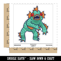 Water Bottle Sticker Set Creepy Cartoon Sea Monster Creature Cute Waterproof Vinyl Stickers Pack Decal, Skateboard, Laptop, Car, Window, Bumper - 5 Pack