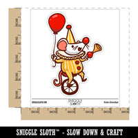 Water Bottle Sticker Set Cute Circus Mouse Unicycle Balloon Horn Cute Waterproof Vinyl Stickers Pack Decal, Skateboard, Laptop, Car, Window, Bumper - 5 Pack