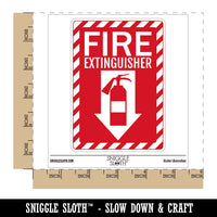 Water Bottle Sticker Set Fire Extinguisher Location Emergency Sign Cute Waterproof Vinyl Stickers Pack Decal, Skateboard, Laptop, Car, Window, Bumper - 5 Pack