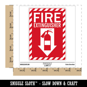 Water Bottle Sticker Set Fire Extinguisher Location Emergency Sign Cute Waterproof Vinyl Stickers Pack Decal, Skateboard, Laptop, Car, Window, Bumper - 5 Pack