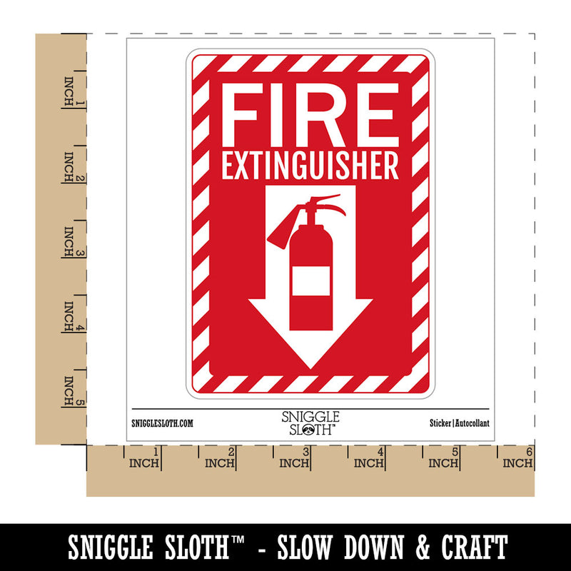 Water Bottle Sticker Set Fire Extinguisher Location Emergency Sign Cute Waterproof Vinyl Stickers Pack Decal, Skateboard, Laptop, Car, Window, Bumper - 5 Pack