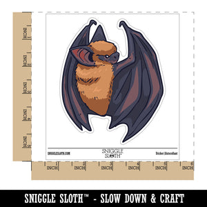 Water Bottle Sticker Set Fuzzy Little Bat Clinging Resting Cute Waterproof Vinyl Stickers Pack Decal, Skateboard, Laptop, Car, Window, Bumper - 5 Pack