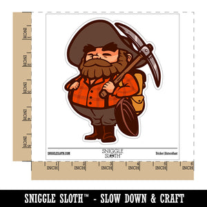Water Bottle Sticker Set Miner Prospector 49er Gold Pan Backpack Cute Waterproof Vinyl Stickers Pack Decal, Skateboard, Laptop, Car, Window, Bumper - 5 Pack