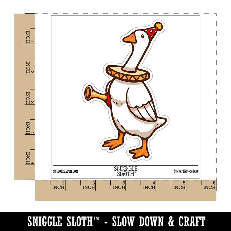 Water Bottle Sticker Set Silly Goose Clown with Horn Honk Cute Waterproof Vinyl Stickers Pack Decal, Skateboard, Laptop, Car, Window, Bumper - 5 Pack