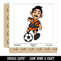 Water Bottle Sticker Set Soccer Boy Ball Sports Kid Cute Waterproof Vinyl Stickers Pack Decal, Skateboard, Laptop, Car, Window, Bumper - 5 Pack