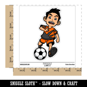 Water Bottle Sticker Set Soccer Boy Ball Sports Kid Cute Waterproof Vinyl Stickers Pack Decal, Skateboard, Laptop, Car, Window, Bumper - 5 Pack