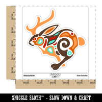 Water Bottle Sticker Set Southwestern Jackalope Tribal Native American Cute Waterproof Vinyl Stickers Pack Decal, Skateboard, Laptop, Car, Window, Bumper - 5 Pack