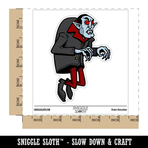 Water Bottle Sticker Set Spooky Floating Vampire Cartoon Man Cute Waterproof Vinyl Stickers Pack Decal, Skateboard, Laptop, Car, Window, Bumper - 5 Pack