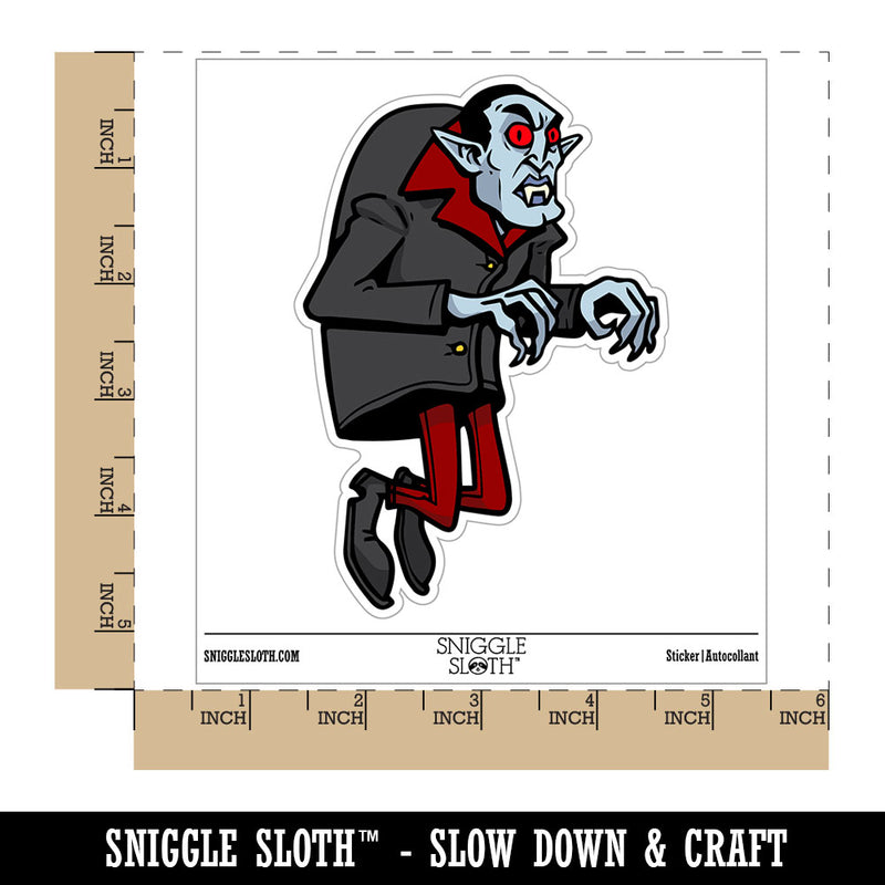 Water Bottle Sticker Set Spooky Floating Vampire Cartoon Man Cute Waterproof Vinyl Stickers Pack Decal, Skateboard, Laptop, Car, Window, Bumper - 5 Pack