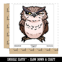 Water Bottle Sticker Set Suspicious Doubtful Owl Side Eye Bird Cute Waterproof Vinyl Stickers Pack Decal, Skateboard, Laptop, Car, Window, Bumper - 5 Pack