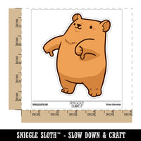 Water Bottle Sticker Set Thumbs Down Bear Cute Disagree Cute Waterproof Vinyl Stickers Pack Decal, Skateboard, Laptop, Car, Window, Bumper - 5 Pack