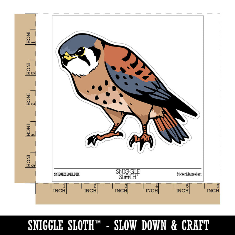 American Kestrel Falcon Bird of Prey Waterproof Vinyl Phone Tablet Laptop Water Bottle Car Window Bumper Decal Sticker Set - 5 Pack