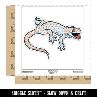 Angry Tokay Gecko Realistic Lizard Waterproof Vinyl Phone Tablet Laptop Water Bottle Car Window Bumper Decal Sticker Set - 5 Pack