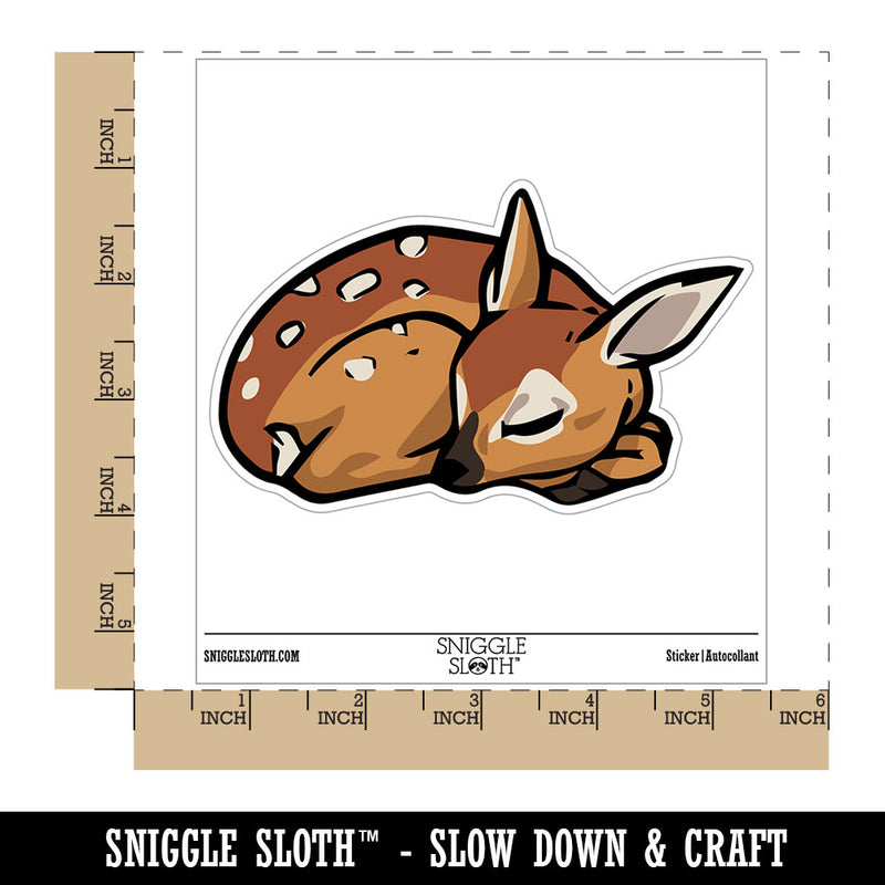 Baby Sleeping Deer Fawn Waterproof Vinyl Phone Tablet Laptop Water Bottle Car Window Bumper Decal Sticker Set - 5 Pack