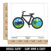 Bike Mountains Hills River Biking Cycle Waterproof Vinyl Phone Tablet Laptop Water Bottle Car Window Bumper Decal Sticker Set - 5 Pack
