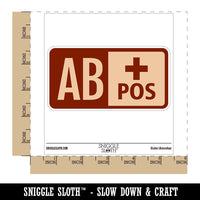 Blood Type AB Positive Medical Emergency Waterproof Vinyl Phone Tablet Laptop Water Bottle Car Window Bumper Decal Sticker Set - 5 Pack