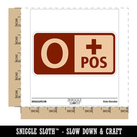 Blood Type O Positive Medical Emergency Waterproof Vinyl Phone Tablet Laptop Water Bottle Car Window Bumper Decal Sticker Set - 5 Pack
