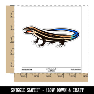 Blue Tailed Skink Lizard Five Lined Waterproof Vinyl Phone Tablet Laptop Water Bottle Car Window Bumper Decal Sticker Set - 5 Pack