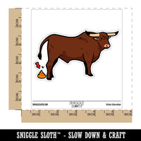 Bull Crap Cow Poop Funny Waterproof Vinyl Phone Tablet Laptop Water Bottle Car Window Bumper Decal Sticker Set - 5 Pack
