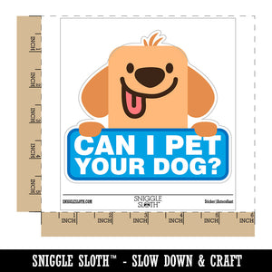 Can I Pet Your Dog Funny Labrador Retriever Waterproof Vinyl Phone Tablet Laptop Water Bottle Car Window Bumper Decal Sticker Set - 5 Pack