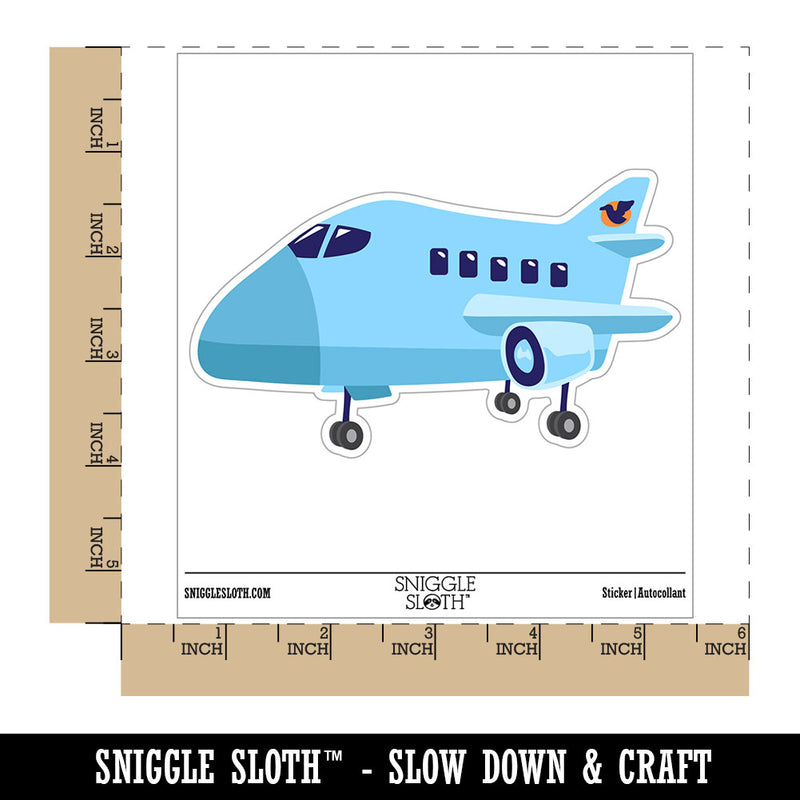 Cartoon Airplane Aircraft Jumbo Jet Waterproof Vinyl Phone Tablet Laptop Water Bottle Car Window Bumper Decal Sticker Set - 5 Pack