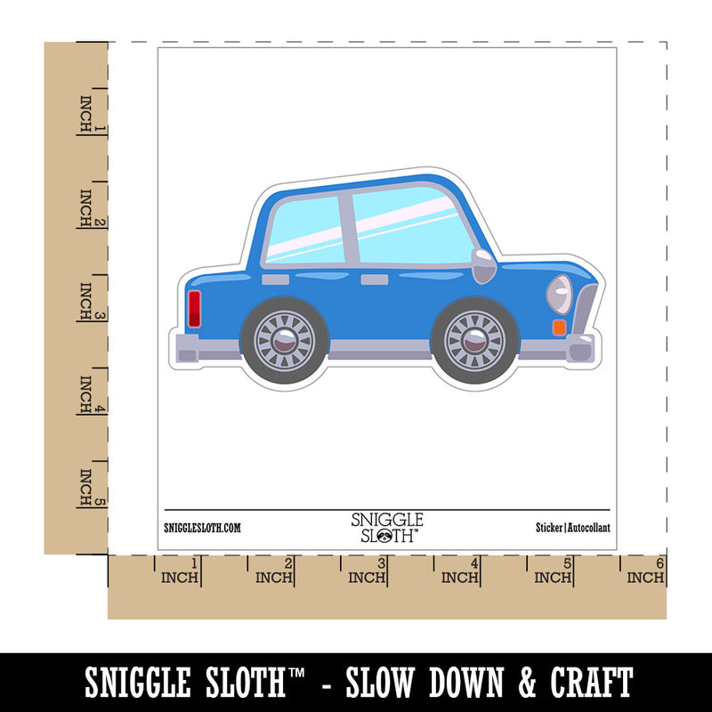 Cartoon Car Sedan Side View Waterproof Vinyl Phone Tablet Laptop Water Bottle Car Window Bumper Decal Sticker Set - 5 Pack