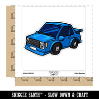 Cartoon Street Racing Car Waterproof Vinyl Phone Tablet Laptop Water Bottle Car Window Bumper Decal Sticker Set - 5 Pack