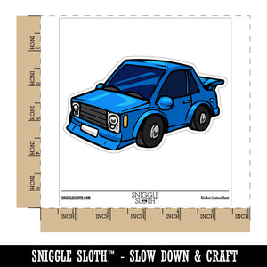 Cartoon Street Racing Car Waterproof Vinyl Phone Tablet Laptop Water Bottle Car Window Bumper Decal Sticker Set - 5 Pack