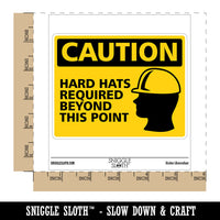 Caution Hard Hats Required Construction Waterproof Vinyl Phone Tablet Laptop Water Bottle Car Window Bumper Decal Sticker Set - 5 Pack