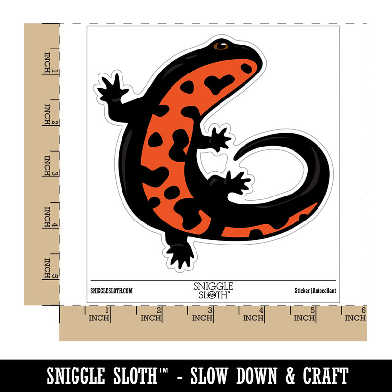 Chinese Fire Newt Amphibian Salamander Waterproof Vinyl Phone Tablet Laptop Water Bottle Car Window Bumper Decal Sticker Set - 5 Pack