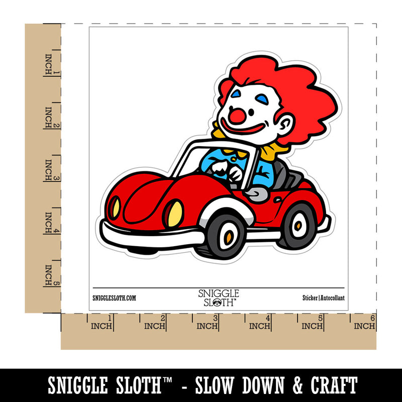 Comical Clown in Cartoon Car Waterproof Vinyl Phone Tablet Laptop Water Bottle Car Window Bumper Decal Sticker Set - 5 Pack